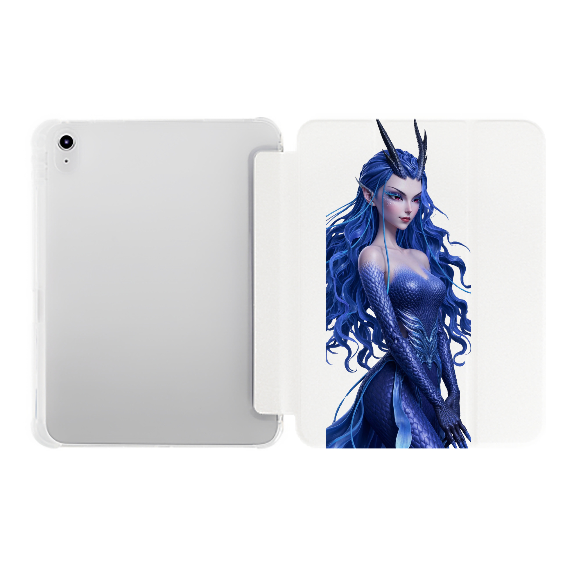 （画像用） Ne Zha 2 ナタ 魔童の大暴れ IPad ケース ペン収納付き 三つ折りスタンド PUレザー×シリコン 対応機種9.5/10.5/10.9インチ